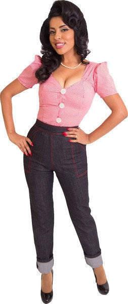 Roslyn Retro Style Jeans | Vintage Inspired High-Waisted Jeans