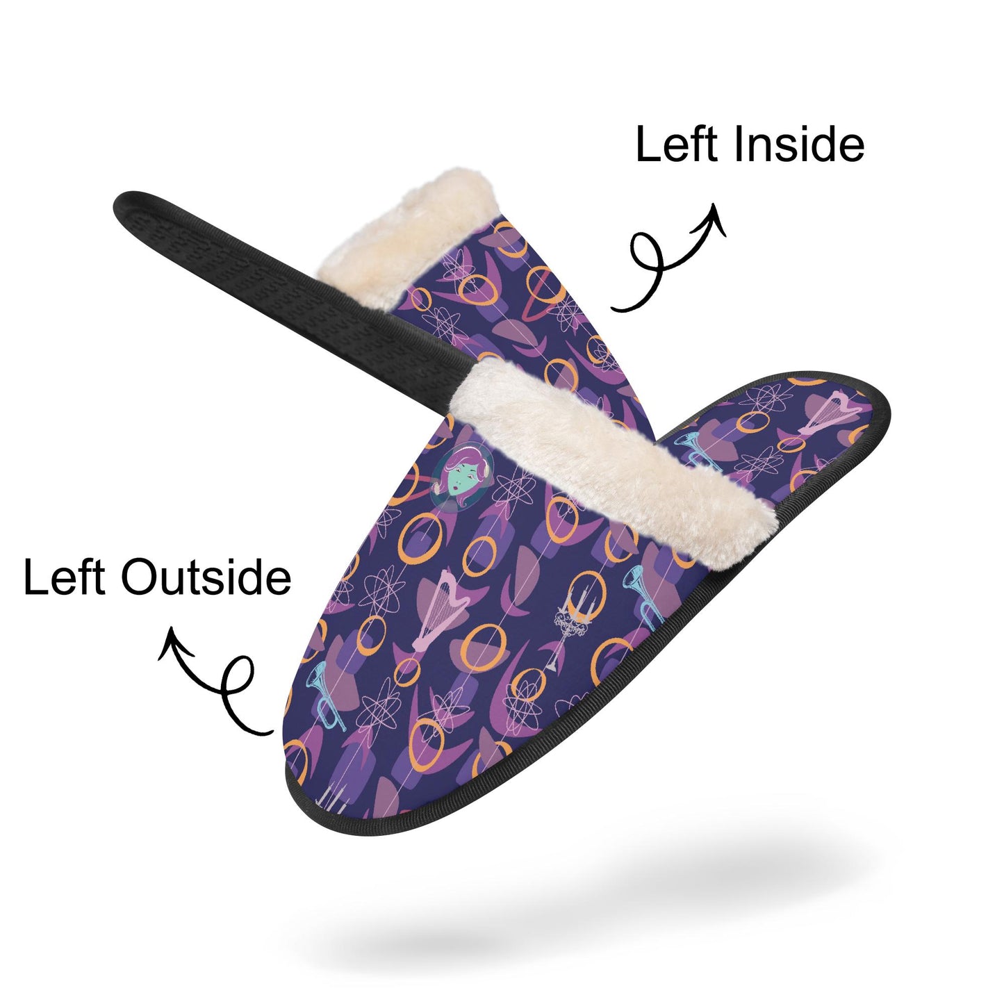 Happy Hauntings Haunted Mansion Slippers- Inspired by Madame Leota