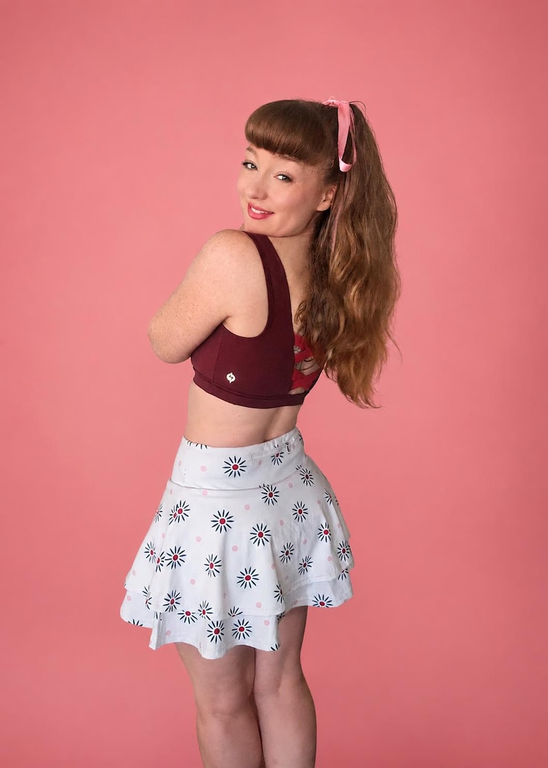 Sally Slater skort worn, front view