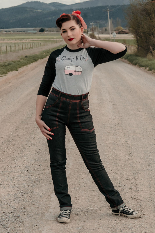 Roslyn Retro Style Jeans | Vintage Inspired High-Waisted Jeans