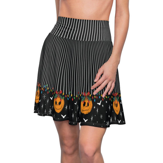 Christmas King of Nightmares Skater Skirt | Holiday Disneybound Skirt