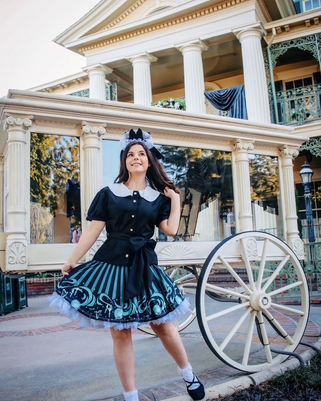 Haunted Mansion Skirt | Ghost Host A-Line Disneybound Skirt Women