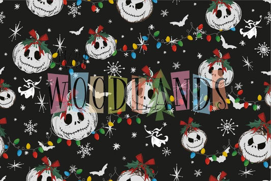 Christmas Nightmare and Screams Seamless Pattern | Haunted Holiday Digital Download