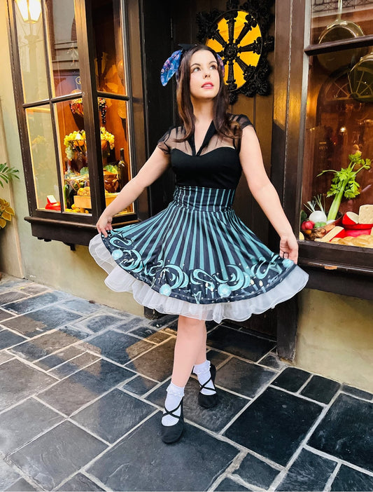 Haunted Mansion Skirt | Ghost Host A-Line Disneybound Skirt Women